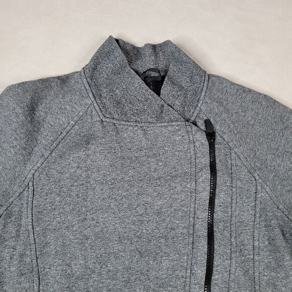 Lululemon Back to it Wrap Sweatshirt Jacket Gray Asymmetrical Zip Up Women's 2 - Picture 2 of 9